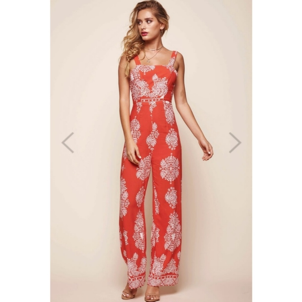 Red Boho Jumpsuit